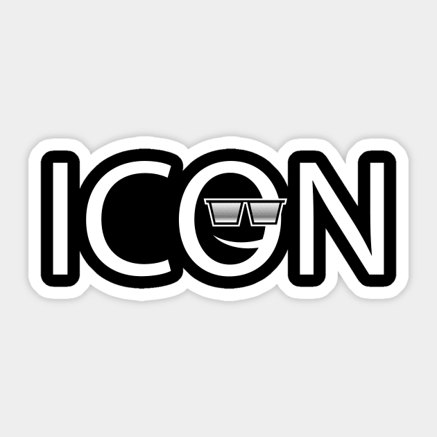 Icon being an icon Sticker by Geometric Designs